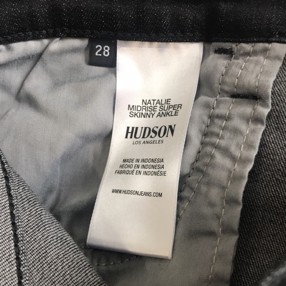 Hudson Natalie Midrise Super Skinny Ankle Jeans in Cora/ Washed Black - Picture 9 of 12